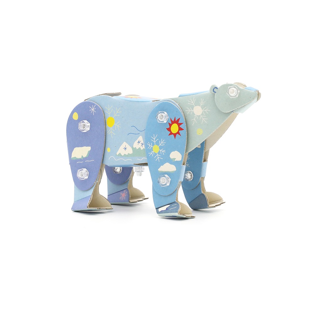 아트봇ㅣ멸종위기동물 북극곰 - 사탕수수 종이로 만든 북극곰 DIY 장난감